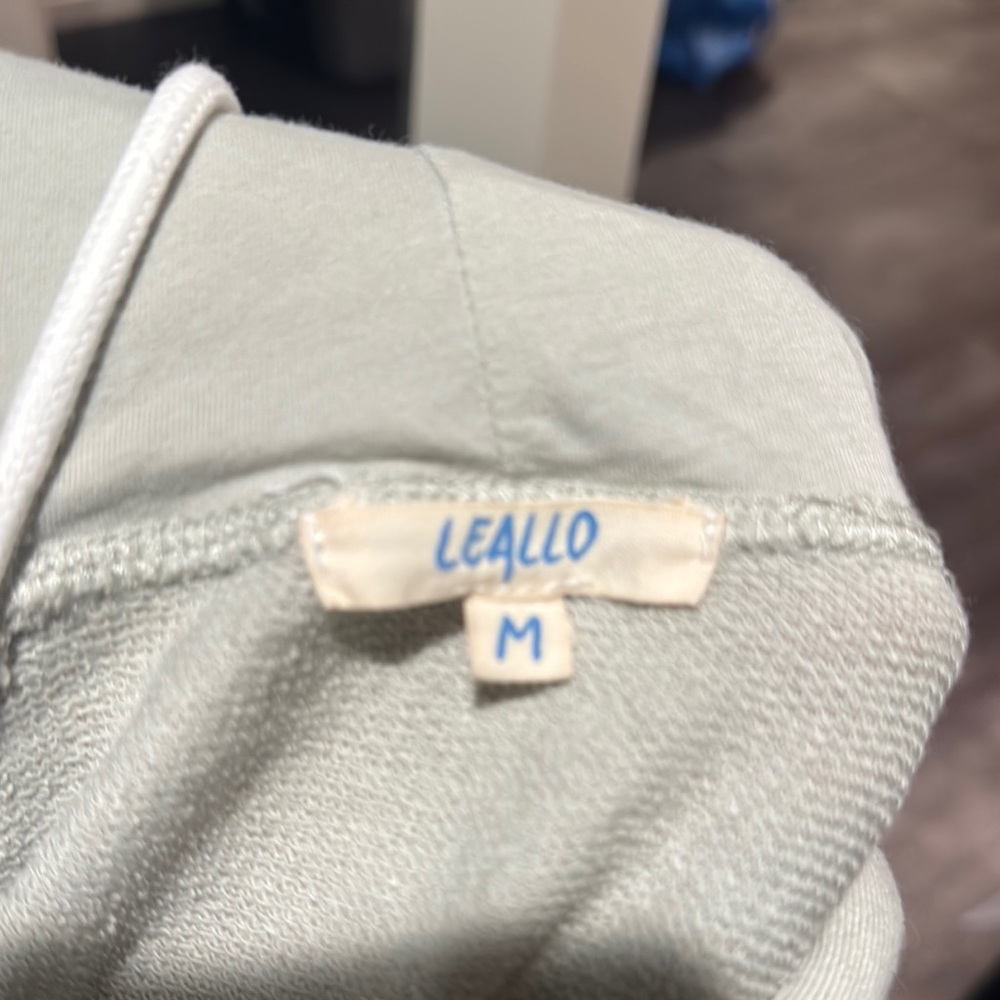 Leallo Light Green/gray Hoodie